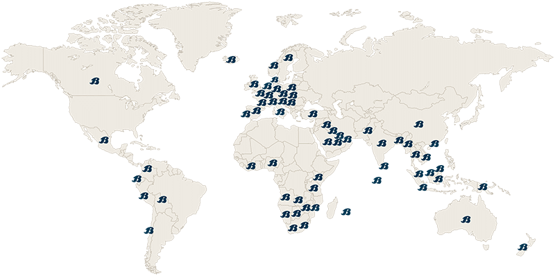 World map Bata Industrials World map Bata Industrials